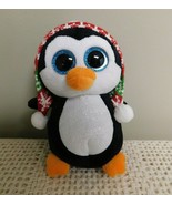 Ty Beanie Boos PENELOPE the Holiday Penguin 6&#39;&#39; Plush Stuffed Toy Retire... - £13.23 GBP