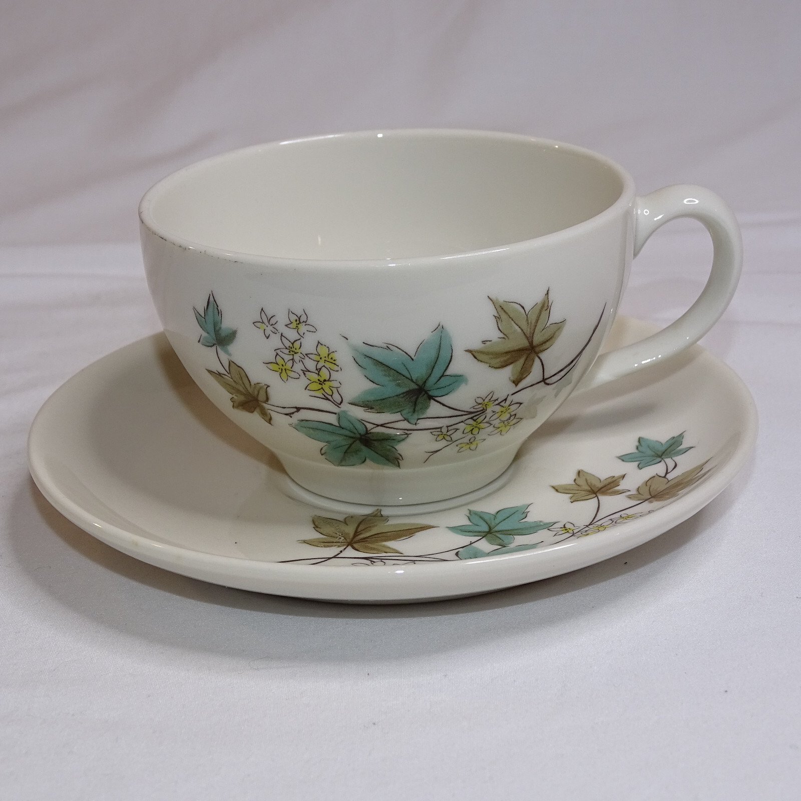 Vintage Carefree True China By Syracuse Woodbine 1 Cup And 1 Saucer Pret... - $13.50