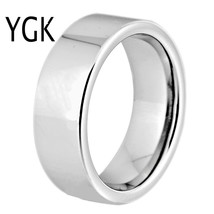 Hot Sales 8MM Width Classic Wedding Band Engagement Rings Silver Pipe Free Engra - £29.27 GBP