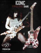 Eddie Van Halen 2020 EVH Striped Series Shark guitar advertisement 8 x 11 print - £3.16 GBP