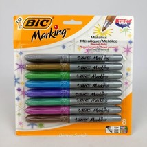 BIC Intensity Metallic Permanent Marker, Fine Point Assorted Colors 8-Co... - £12.65 GBP