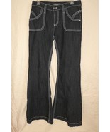 Cache Contour Collection Black Wide Leg Denim Jeans w/Tags SIze 6 - £27.52 GBP