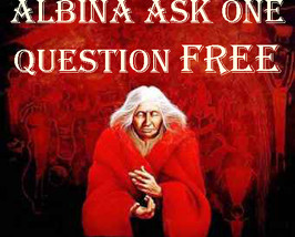 FREE! ALBINA WILL ANSWER ONE QUESTION READING W/ ANY $40 ORDER MAGICK CA... - $0.00