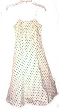Sz S - Ruby Rox White w/Green Polka Dots Sundress w/Crinoline - $36.95 CAD