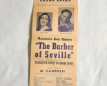 Grand Opera Barber of Seville poster 1920s Bishop McDonnell High School ... - $24.70