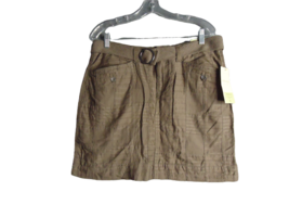 Sonoma Original Fit Skort W/Belt 100% Cotton Size: 10 Brown Plaid - £13.41 GBP