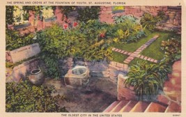 Fountain of Youth Spring and Cross St. Augustine Florida FL Postcard B08 - £2.35 GBP
