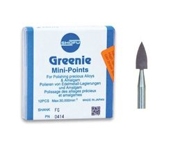 Shofu Dental - Greenie (Polish) FG Mini-Point Fine (Pack of 12 Points) f... - £27.51 GBP