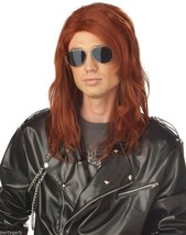 Parted Red Auburn Hollywood Rocker Wig Rocker Axl Rose Hippie Dude Willi... - $244.08 MXN