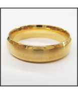 Stainless Steel Stamped Gold Diamond Cut Edge Ring 6mm,  - $25.28 CAD