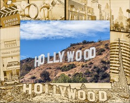 Hollywood California Laser Engraved Wood Picture Frame Landscape (8 x 10) - £41.75 GBP