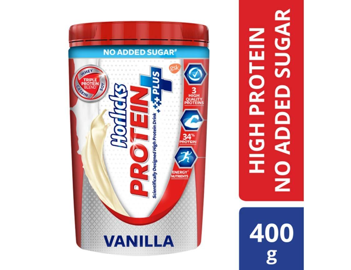 Horlicks Protein+ Health and Nutrition Drink 400gm Jar Vanilla,Whey Protein  - $34.24