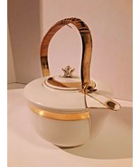 Pirkenhammer Made in Czechoslovakia Art Deco Tea Coffee Pot Gold Trim - £54.29 GBP