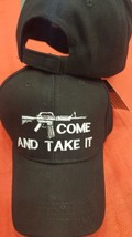 Black 2Nd Amendment Come And Take It Rifle Machine Gun Flag Baseball Nra Cap Hat - £19.53 GBP