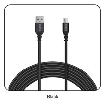 6 Ft. Fast Charge and Sync Round Micro USB Cable-BLACK - £19.13 GBP