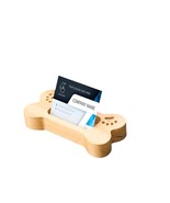 Wood Dog Bone Business Card Holder Desk Display Stand - Cute and Fun Woo... - $10.99