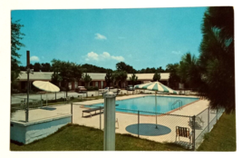 Coglins Motel Old Cars Pool View Beaufort South Carolina SC Dexter Postcard 1961 - £6.34 GBP