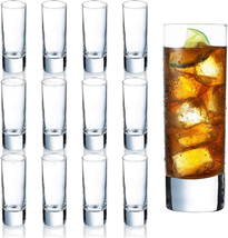 Farielyn-X Clear Heavy Base Shot Glasses 12 Pack, 2 Oz Tall Glass Set for Whiske - £19.18 GBP