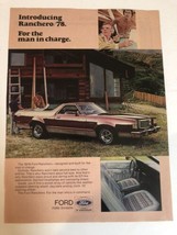Ford Ranchero Vintage 1978 Print Ad Advertisement PA9 - $7.91