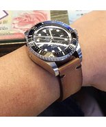 Custom 21mm Handmade Premium Calf Leather Watch Band Gunny Straps - Minimalist 2 - £80.36 GBP