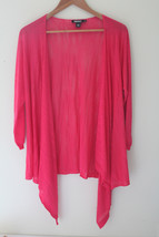 NWT DKNY Elegant Punch Pink Knit Long Wrap Convertible Sweater Top P/S $175 - $89.00