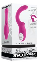 STRIKE A POSE FLEXIBLE G SPOT & CLITORAL SUCKING & VIBRATING RECHARGEABLE VIBE - £84.68 GBP