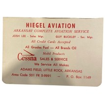 CESSNA Hiegel Aviation Arkansas Airplane Business Card Booklet VINTAGE 1... - £3.88 GBP