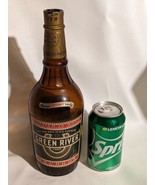 1940 Green River Whiskey Bottle in Bond 1 Qt 750 ml Amber Glass MD Stamp... - $346.46