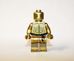 Gold Bronze Man Action Movie Karate Building Minifigure Bricks US - £7.20 GBP