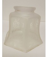 Vintage Antique Frosted Glass Lamp Shade Victorian Heavyweight 5&quot;T - £23.07 GBP