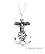 Anchor & Helm St. Clement's Mariner's Cross 925 Sterling Silver Necklace Pendant - $24.44 - $31.52