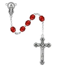 Red Ruby Rosary July Birthstone - $14.95