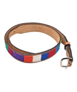 Vintage 3-D Richard Stump Belt DDD Woven Tribal USA Made Size 36 Colorfu... - $46.53
