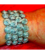 Gorgeous vintage silver and rhinestone bracelet - $472.97 MXN