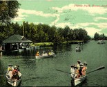 Canoes on Lake and Boathouse Pierce Park Boise Idaho ID 1910 DB Postcard... - $16.02