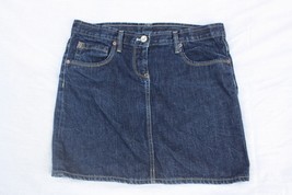 J. Crew 29 Dark Wash Blue Jean Denim Mini Skirt 100% Cotton USA 82722 - £16.46 GBP
