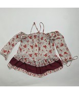 Sienna Sky Womens Shirt Size XS Pink Floral Cold Shoulder Flowy Top - $69.32 MXN