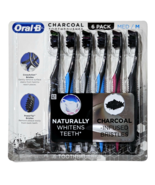 Oral-B 6 Pack Charcoal Toothbrushes Medium Naturally Whitens Teeth - €27,78 EUR