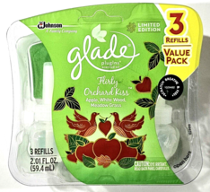 Glade Plugins 3 Pack Flirty Orchard Kiss Apple White Wood Meadow Grass - £18.86 GBP