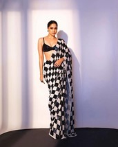 Deepika Padukone Bollywood Designer Stylish Saree || Hot Huge Dual Shade Heavy S - £59.46 GBP