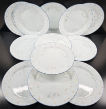 12 Corelle English Meadow Dinner Plate Set Vintage Corning Floral Swirl Dish Lot - £80.42 GBP