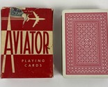 Vintage Aviato Playing Cards Deck Red White Box no/ 914 Partial Tax Stam... - $16.82