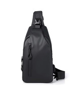 1 Men&#39;s Large Capacity Usb Charging Multifunctional Chest Bag Fashion Si... - $361.56 MXN