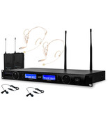 Technical Pro Professional UHF Dual Wireless Microphone Lapel &amp; Headset ... - $199.99