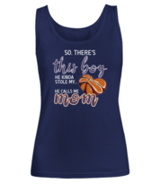 Basketball Mom Tank Top There&#39;s This Boy - Basketball Navy-W-TT - £15.95 GBP