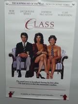 Class Jacqueline Bisset Rob Lowe Andrew Mc Carthy Home Video Poster 1983 - £10.11 GBP
