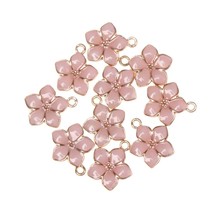 10PCS Alloy Earring Bracelet Necklace Crafting DIY Accessories Enamel Flower Cha - £8.03 GBP
