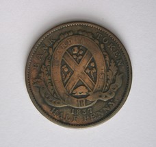 1837 Lower Canada Half Penny Token &quot;Quebec Bank&quot; - £11.60 GBP