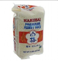 Hakubai Premium Sweet Rice 5 Lb Bag (Lot Of 4 Bags) - £92.32 GBP
