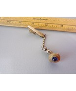 Vintage Hickok Tie Clip W/Chain Blue Stone - €12,65 EUR